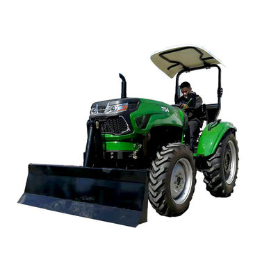 70HP Front Loader Trailer Four Wheel-Tractor met Landbouwmachinesdelen
