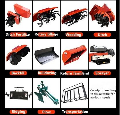 Landbouw de Tractor Rubberspoor Mini Power Tiller van het Kruippakjelandbouwbedrijf